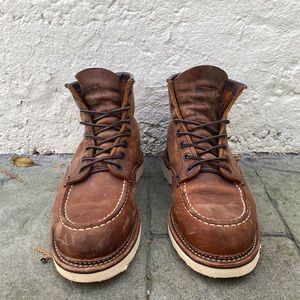 Red Wing Moc Toe Boots - Size 7.5